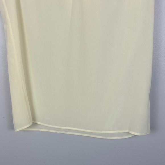 Tory Burch 100% Silk Cream Sleeveless Blouse with Tie Neck - Picture 5 of 9